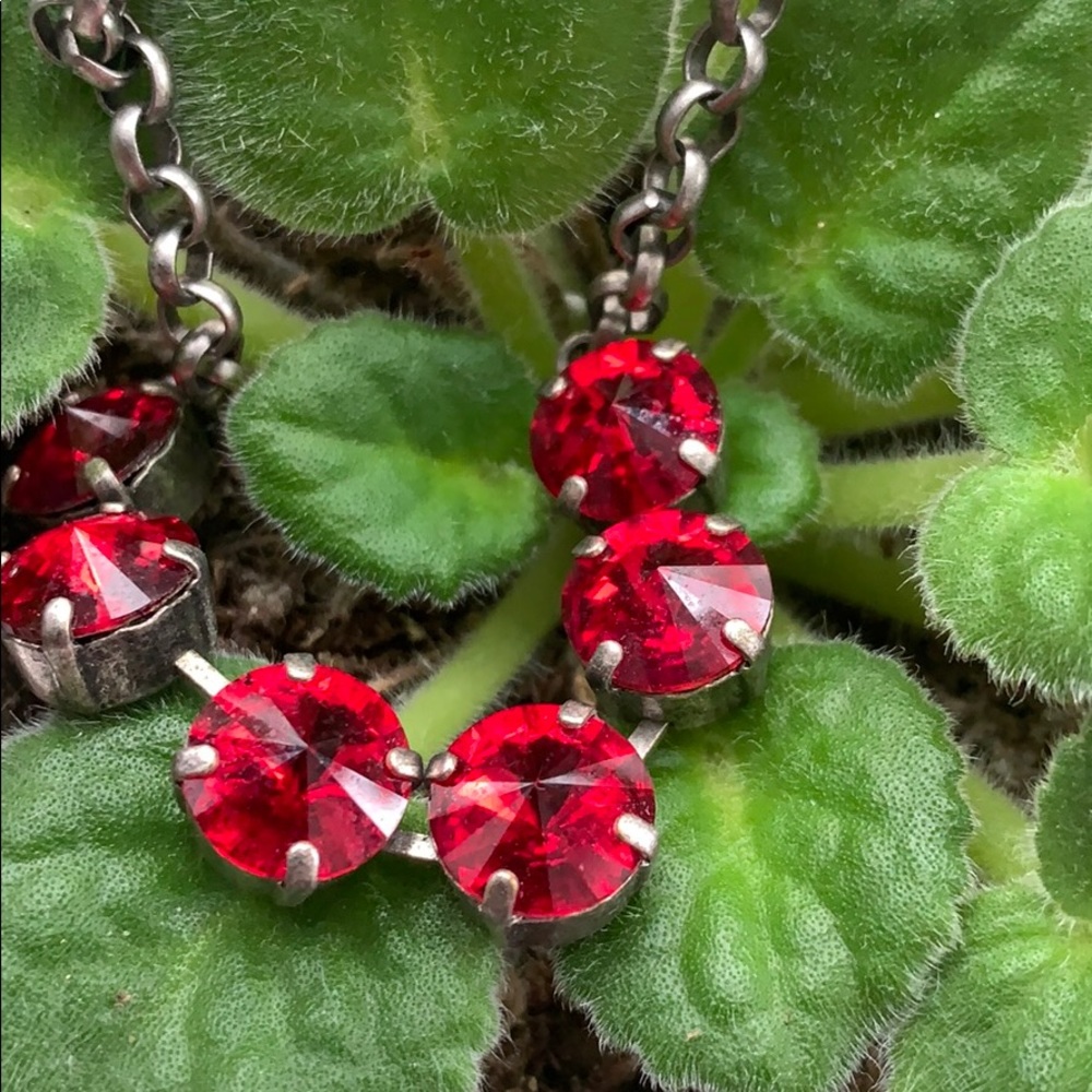 Valentine Red Crystal Necklace - Picture 1 of 3